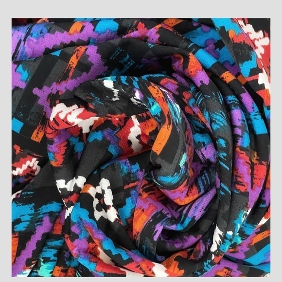 NWT Laundry Shift Dress Blue Jewel Multi Print Ruched 3/4 Sleeves Size 4 - Picture 7 of 10